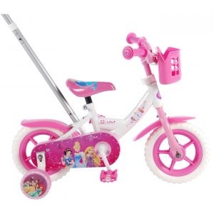 Vélo pour enfants Disney Princess - Filles - 10 pouces - Rose / Blanc