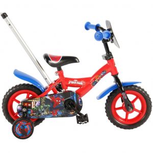 Vélo pour enfants Spider-Man - Garçons - 10 pouces - Rouge / Bleu