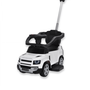 Landrover defender blanc trotteur voiture avec barre de poussée Land Rover voitures pour enfants Voiture électrique enfant