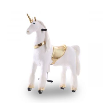 Kijana jouet d'équitation grande licorne dorée