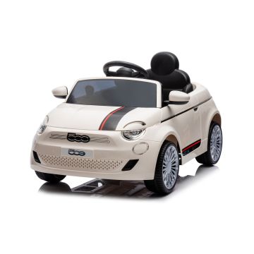 Fiat 500e Voiture Électrique pour Enfants avec Télécommande - Blanc